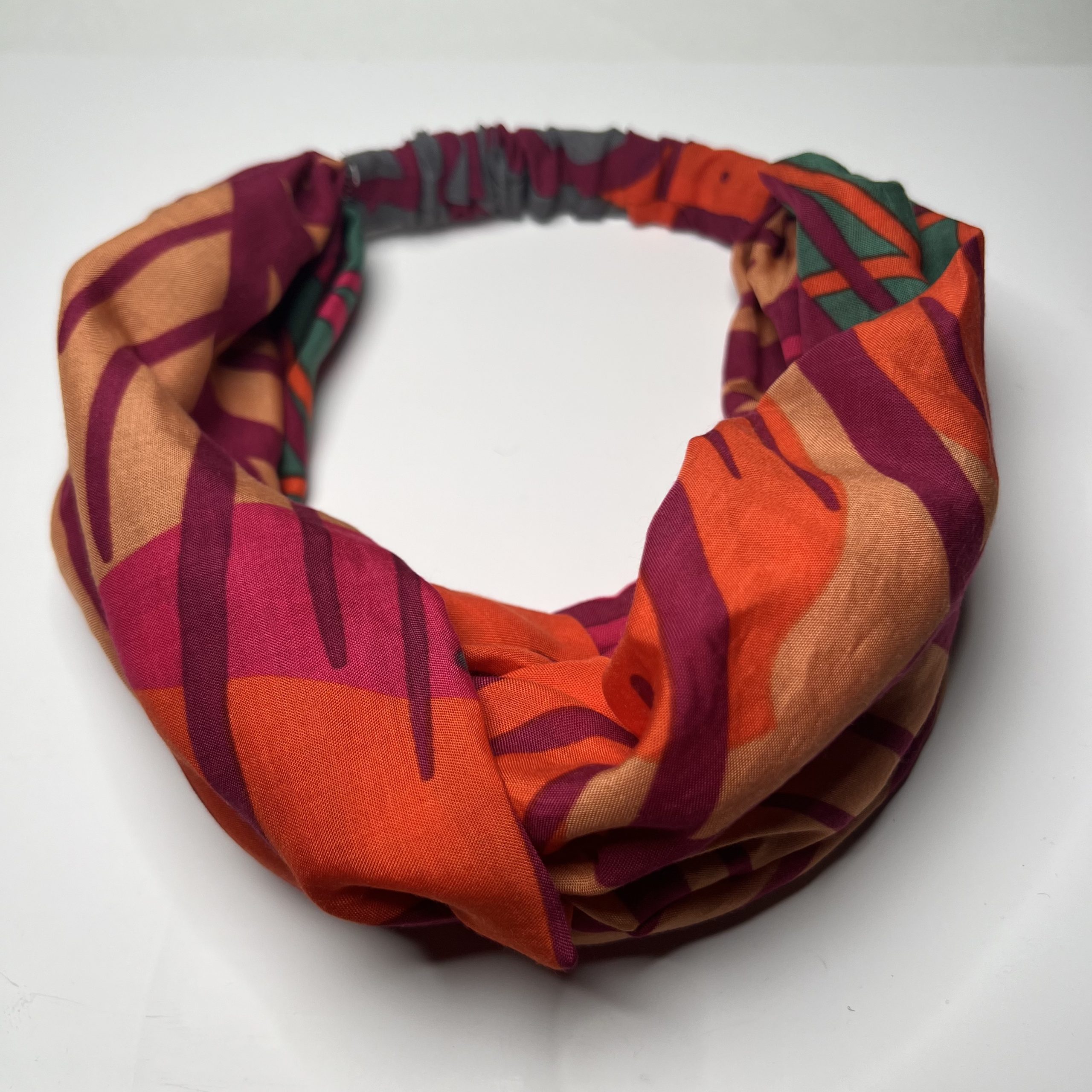 Hairbands Leaves%Fuchsia
